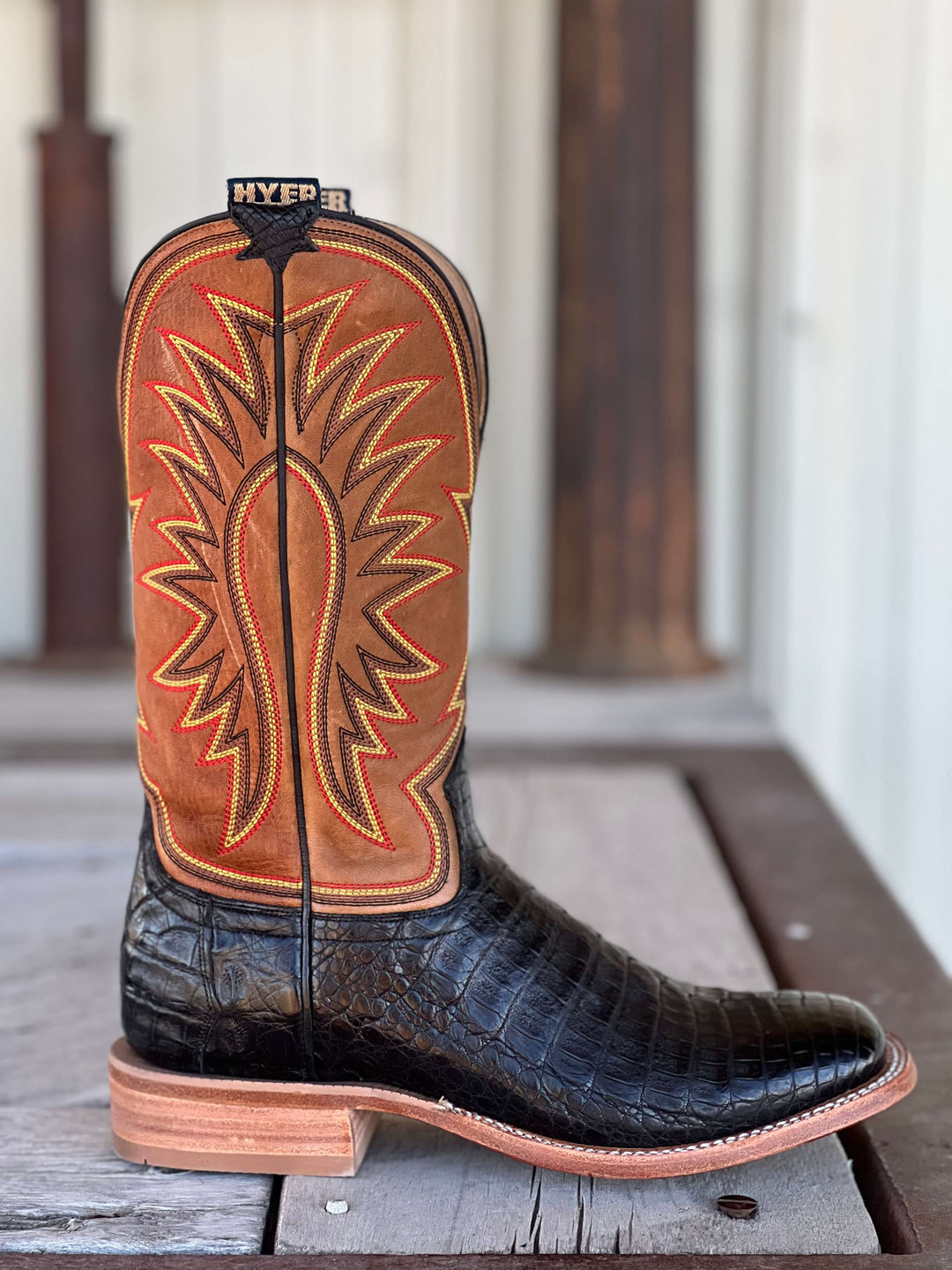 HYER Boot Co. | Big Bow Black Belly Caiman Boot