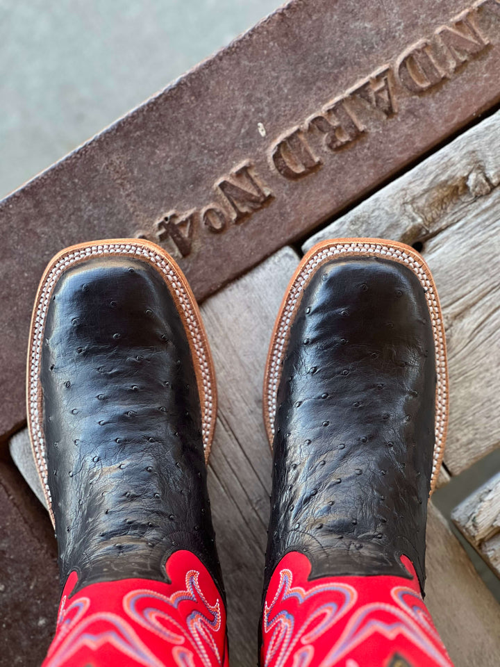 HYER Boot Co. | Jetmore Full Quill Ostrich Boot | Toe View