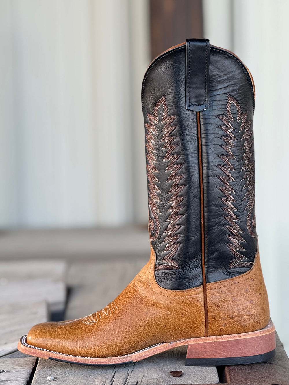 Anderson Bean | Antique Saddle Mad Dog Ostrich SM Boot | Side View