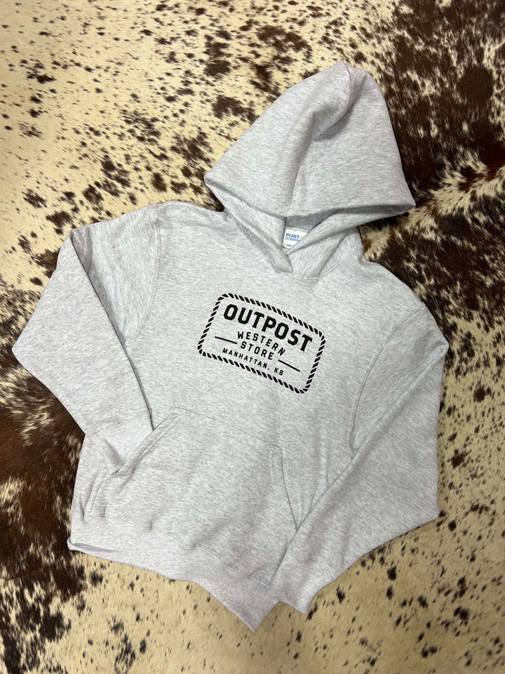 Outpost Logo Youth Hoodie | Grey