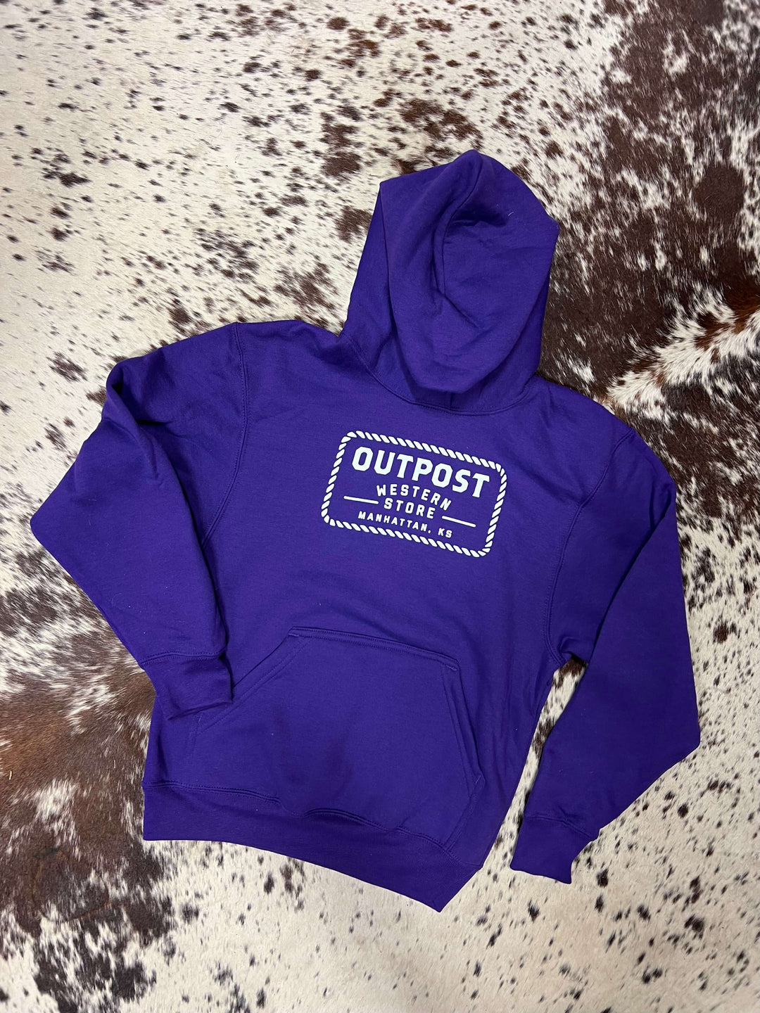 Outpost Logo Youth Hoodie | Purple