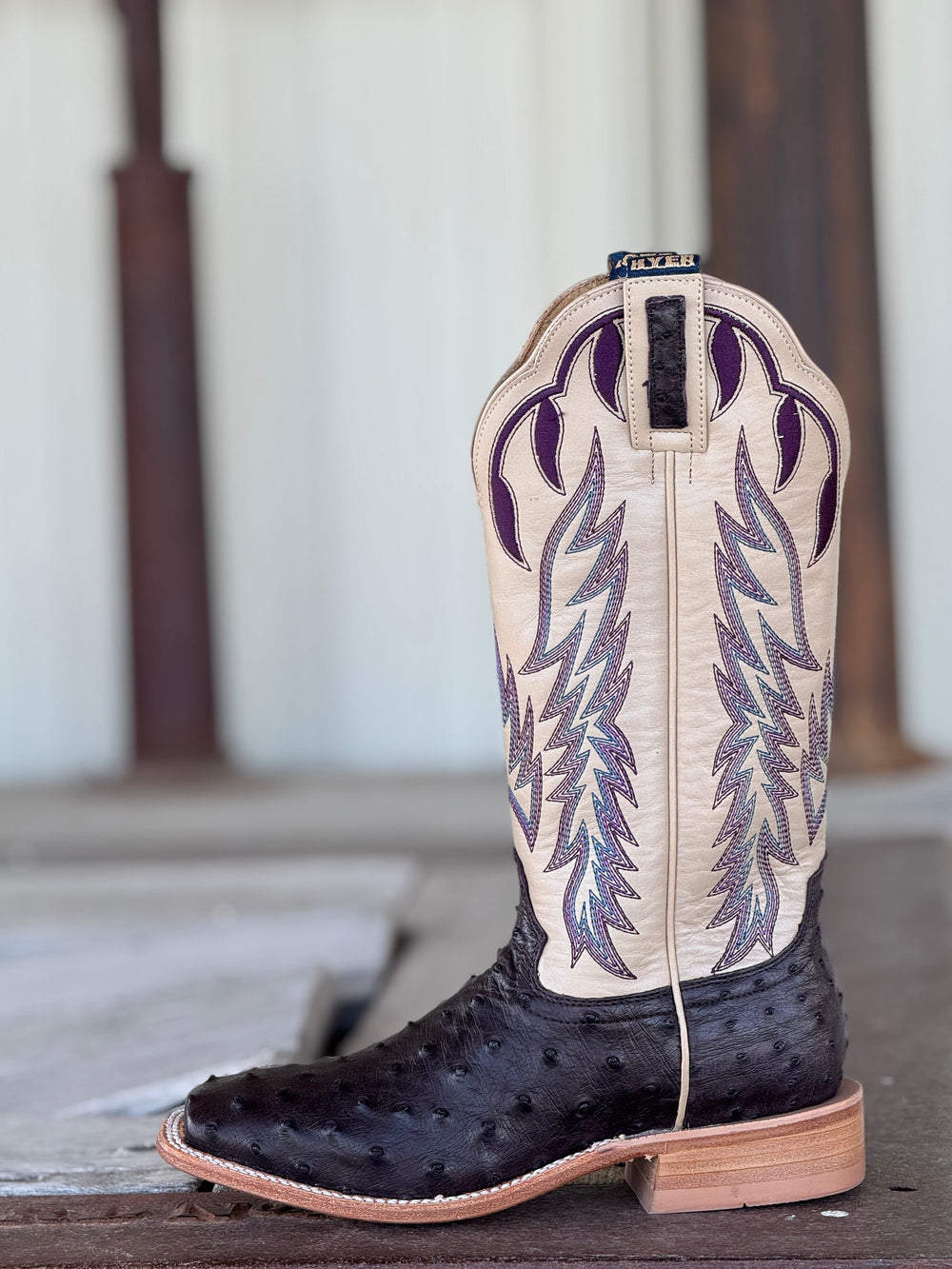 HYER Boot Co. | Harper Full Quill Ostrich Boot | Side View