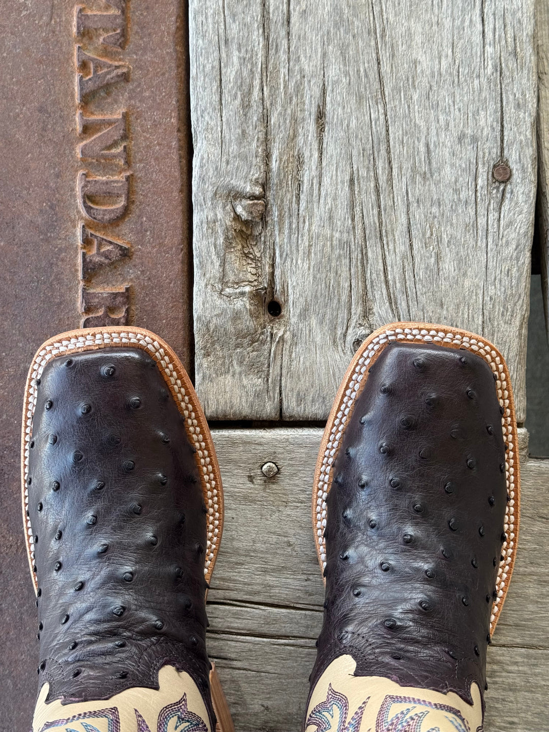 HYER Boot Co. | Harper Full Quill Ostrich Boot | Toe View