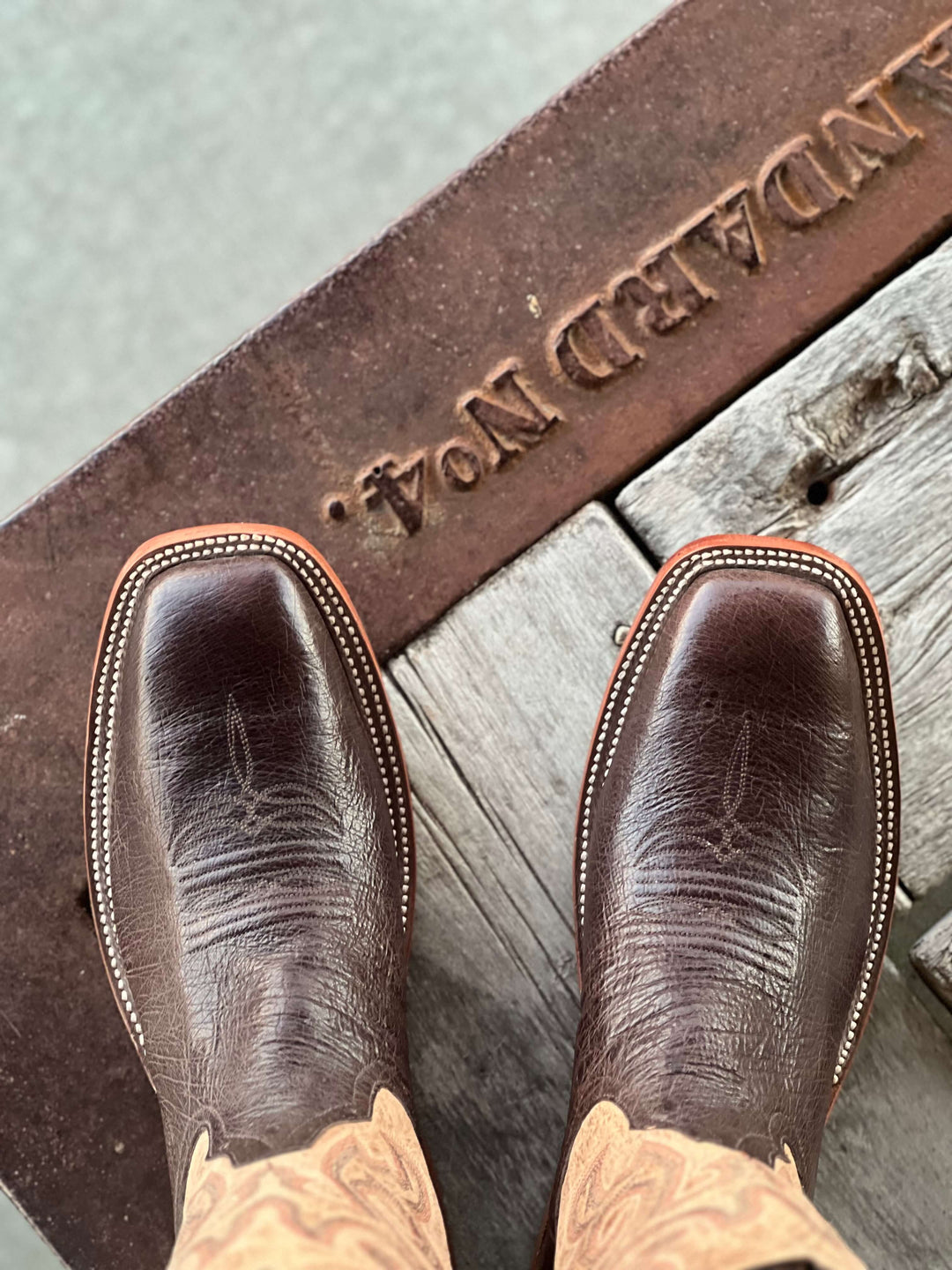 Rios of Mercedes | Nicotine Smooth Quill Ostrich Boot