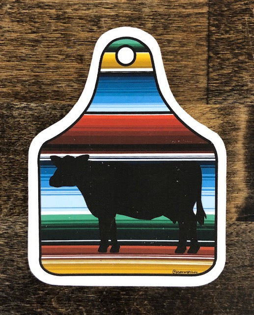 Bison Range | Serape Cattle Tag Sticker