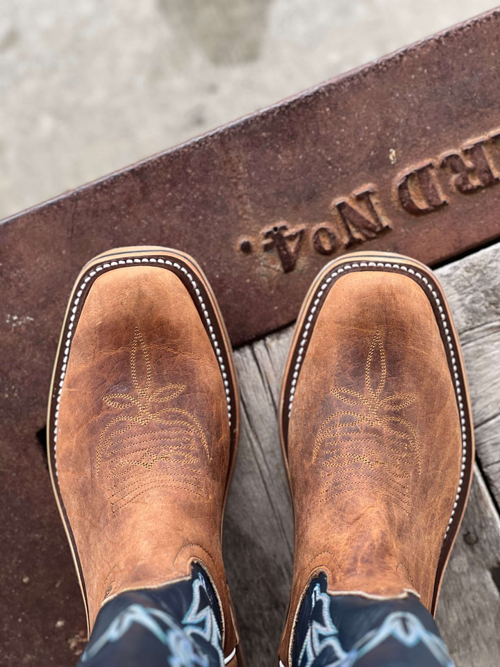 Anderson Bean | American Distressed Buffalo Tall Top Boot | Toe View