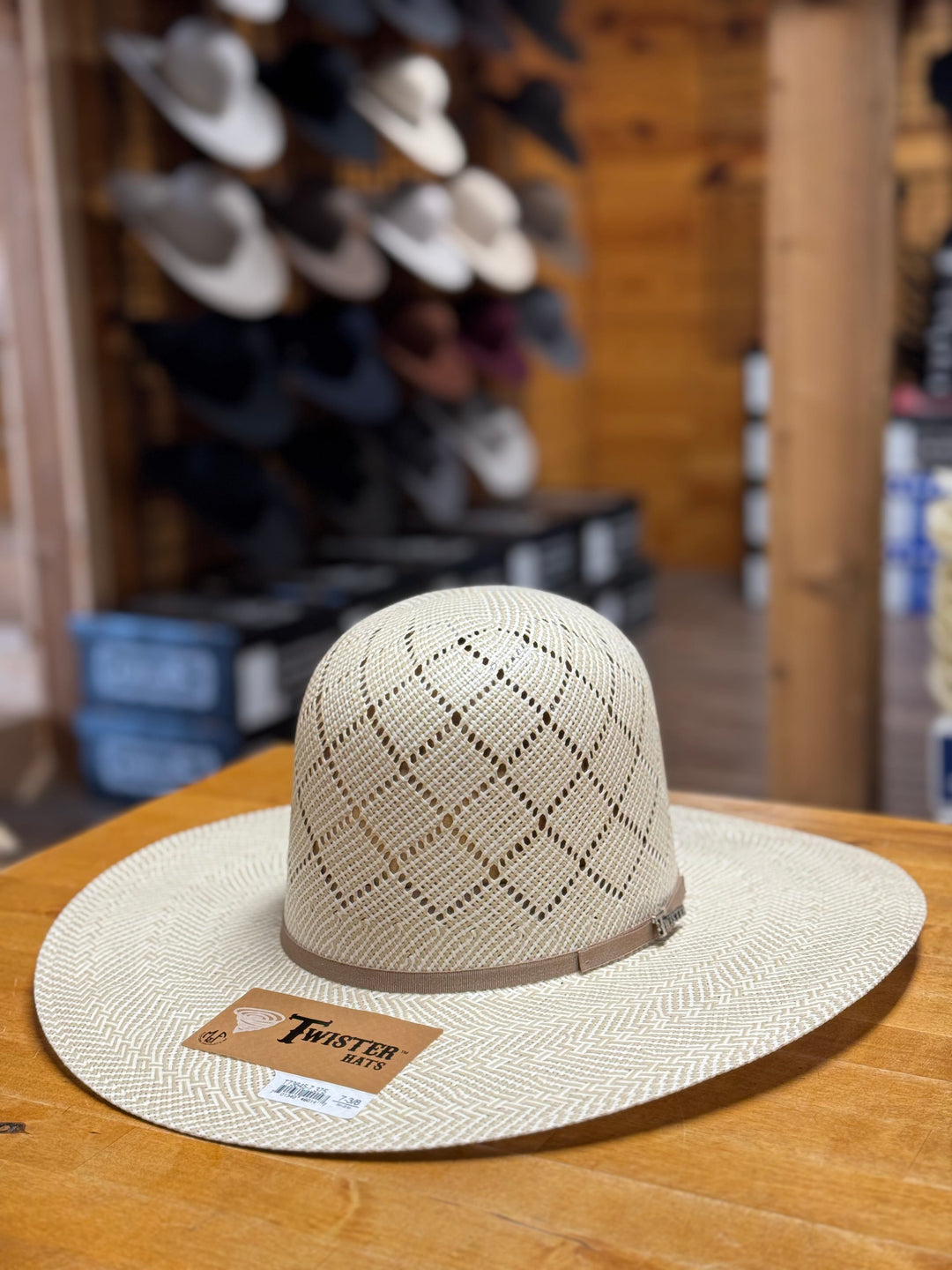 Twister | 30X Shantung Open Flat 4 1/2" Straw Cowboy Hat