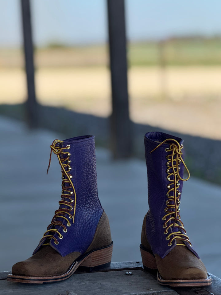 Olathe Boot Co. | Natural Brahma Bison Lacer Boot