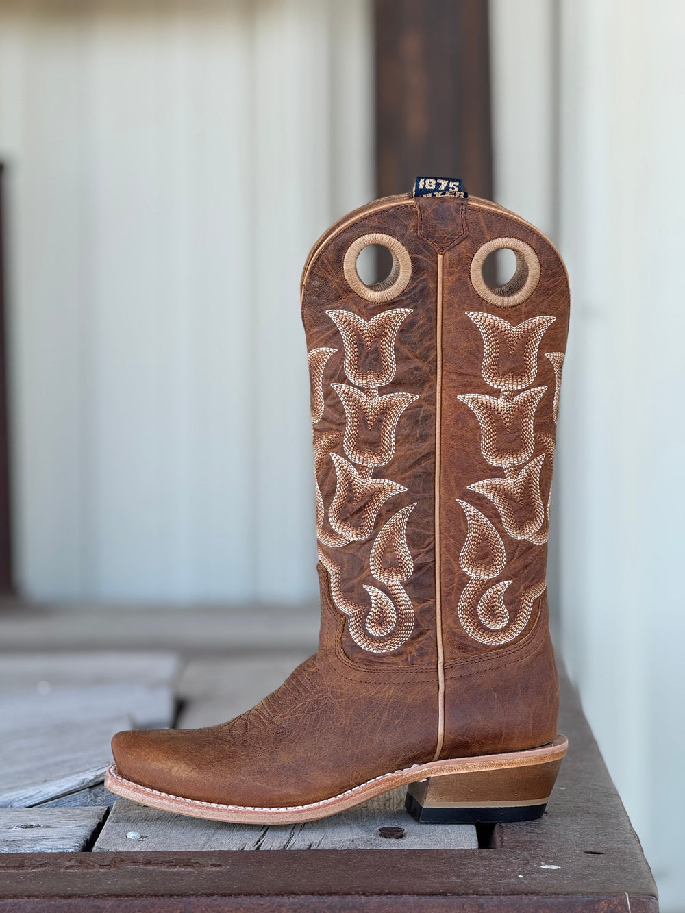 HYER Boot Co. | Tipton Saddle Tan Crunch Boot | Side View