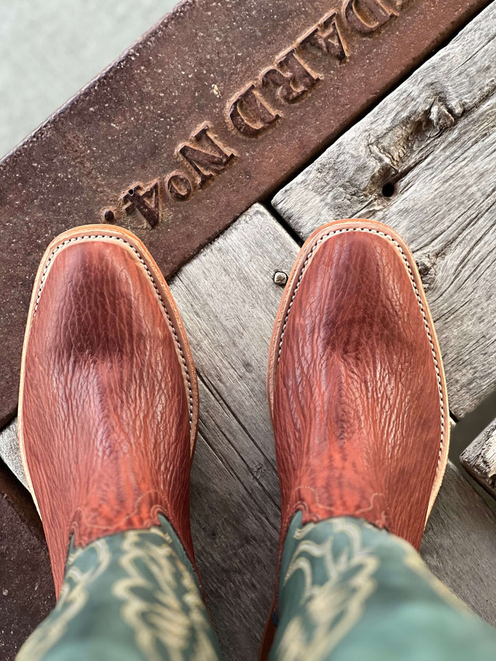 Fenoglio Boot Co. | Cognac Shark Tall Top Boot | Toe View