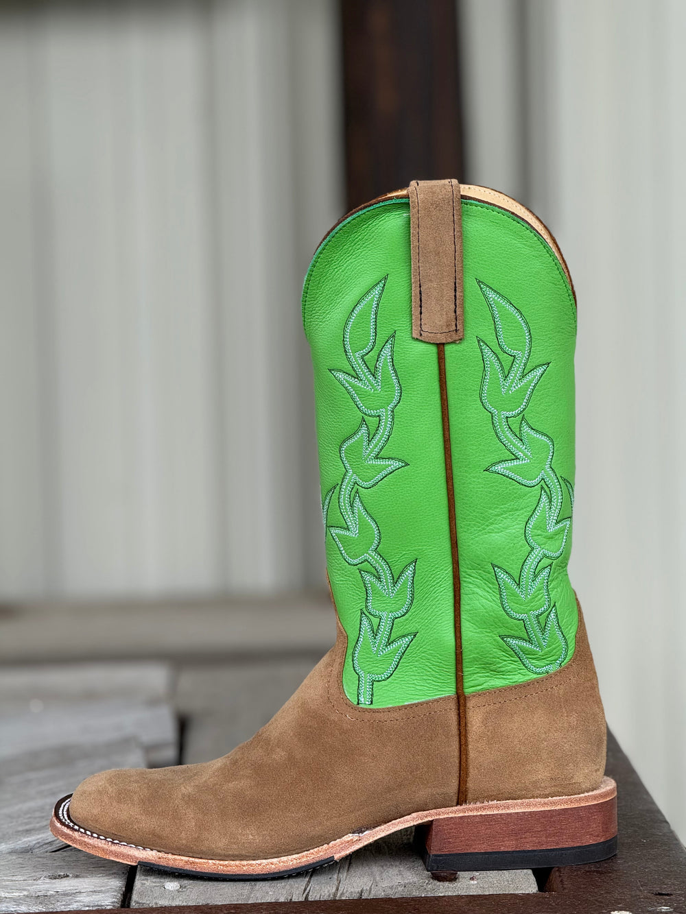 Anderson Bean | Tan Newman Roughout Boot | Side View