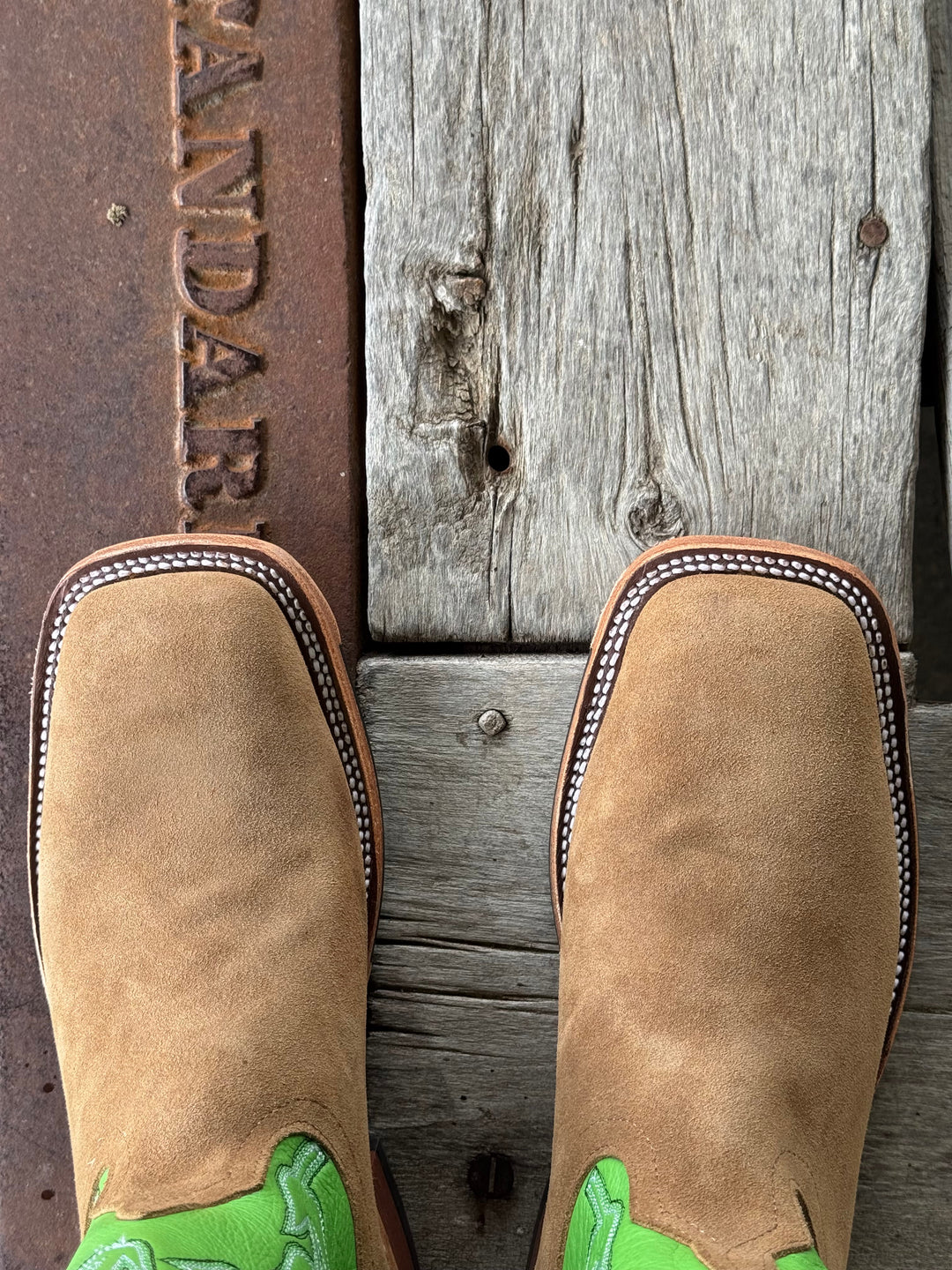 Anderson Bean | Tan Newman Roughout Boot | Toe View