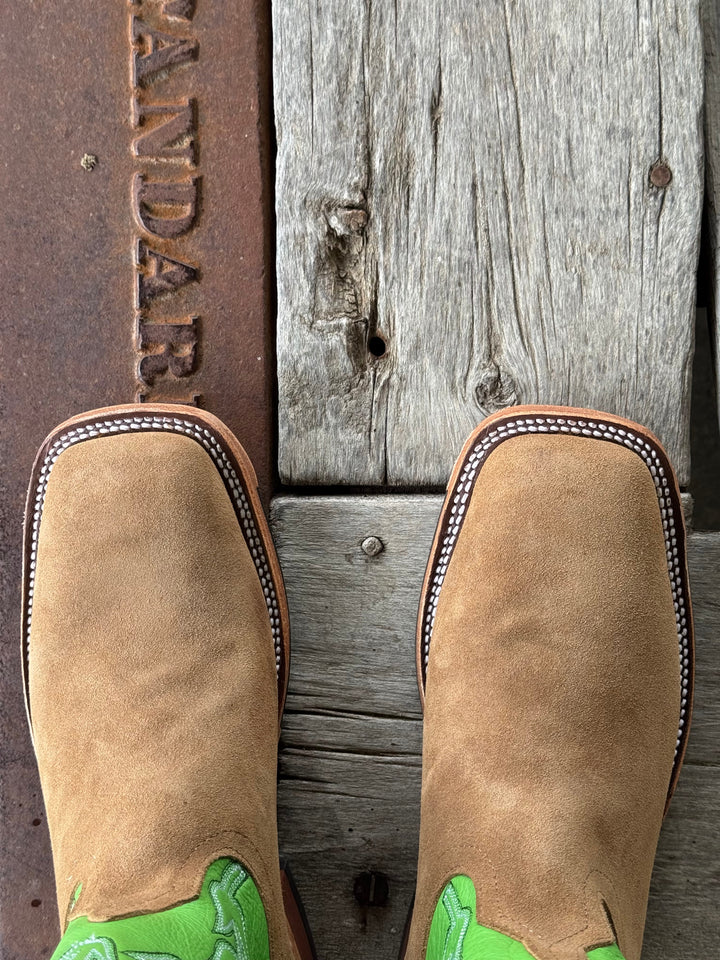 Anderson Bean | Tan Newman Roughout Boot | Toe View