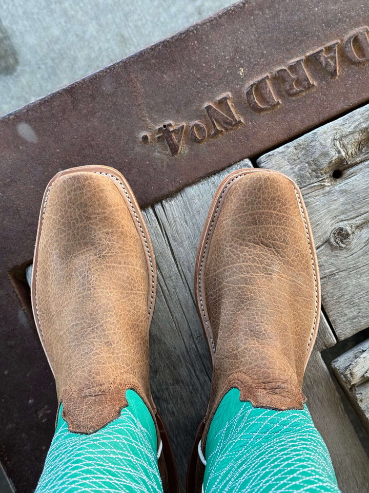 Fenoglio Boot Co. | Deadwood Rust Tall Top Boot | Toe View