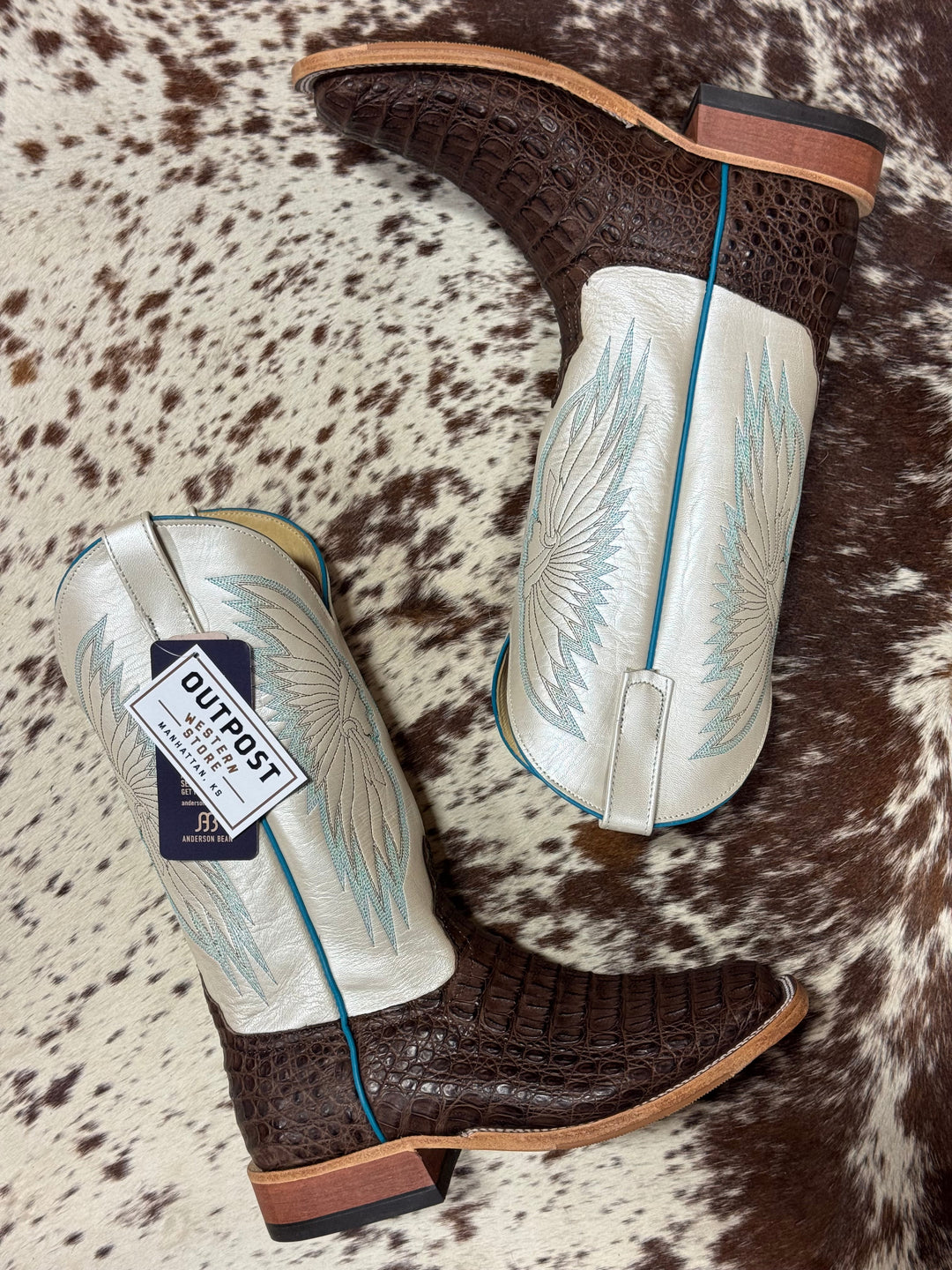 Anderson Bean | Chocolate Lux Hornback Caiman Boot
