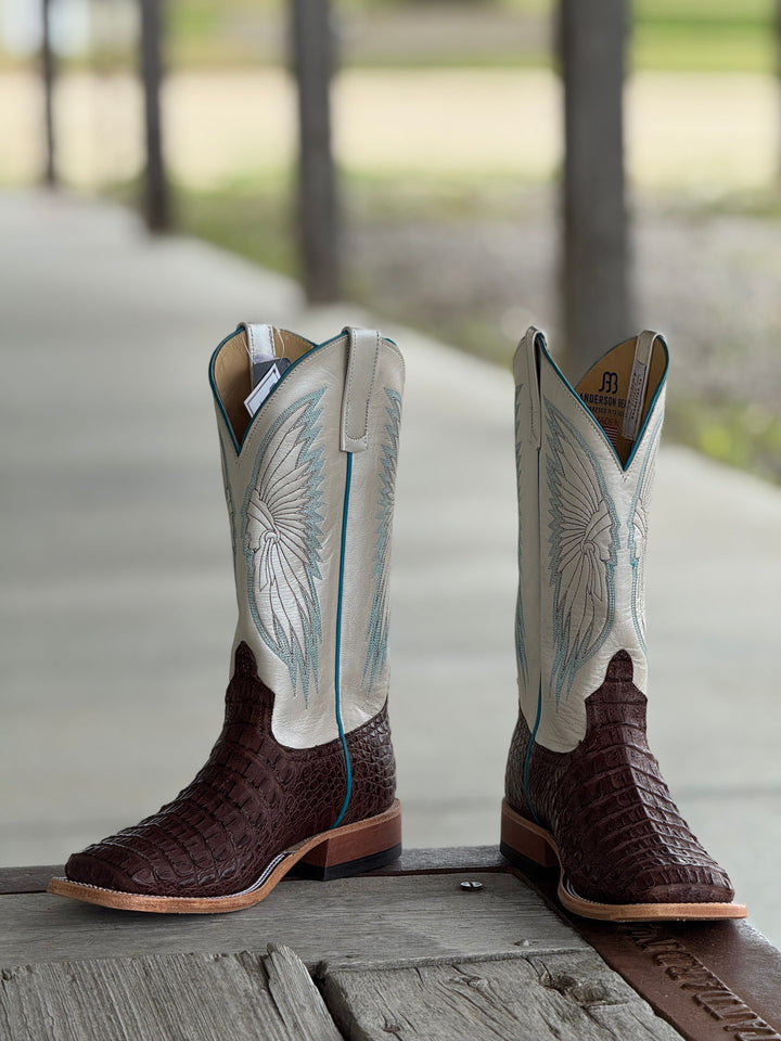 Anderson Bean | Chocolate Lux Hornback Caiman Boot