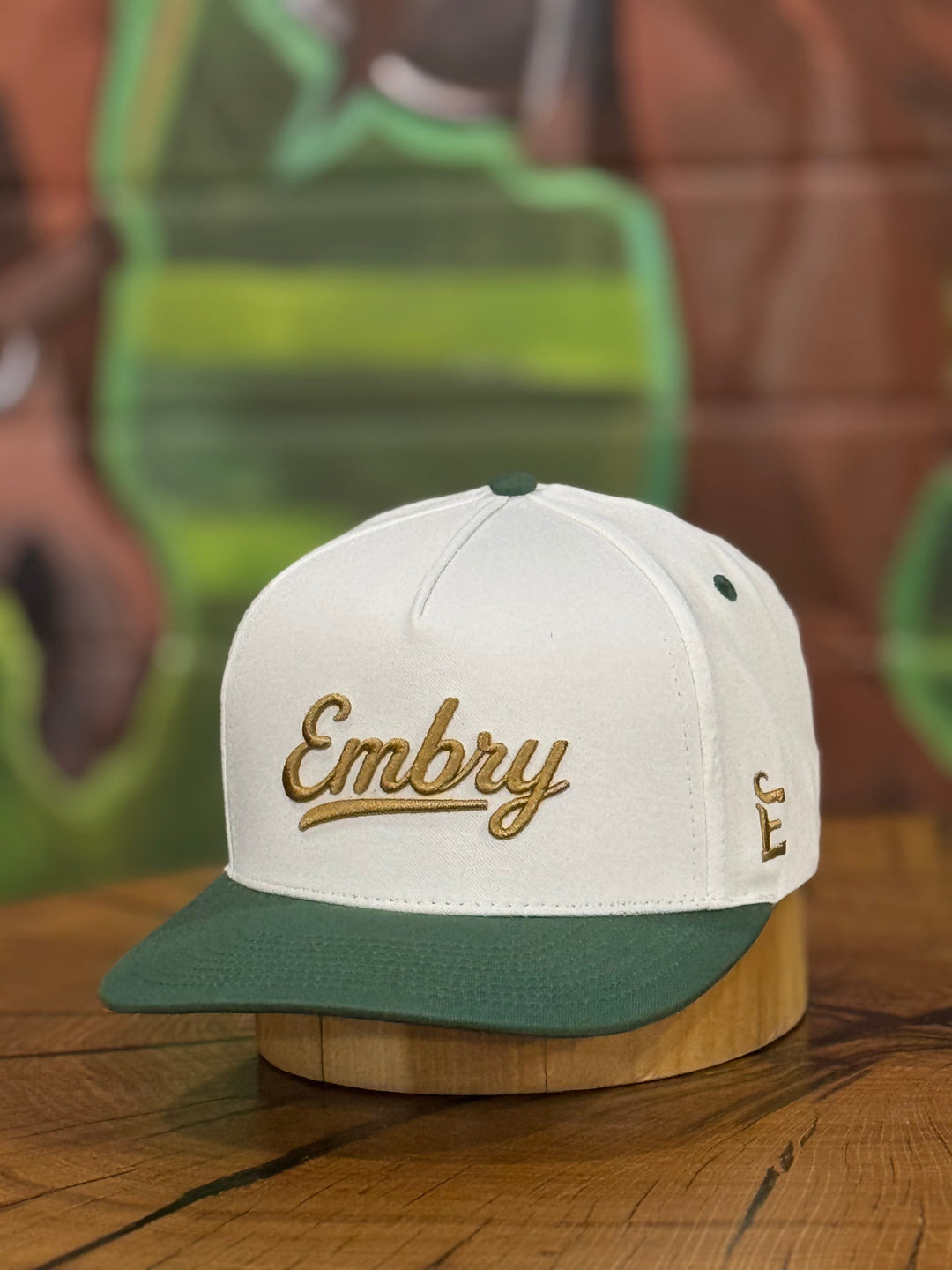 Embry Outdoors | Cream/Green - 3D Logo Patch Cap