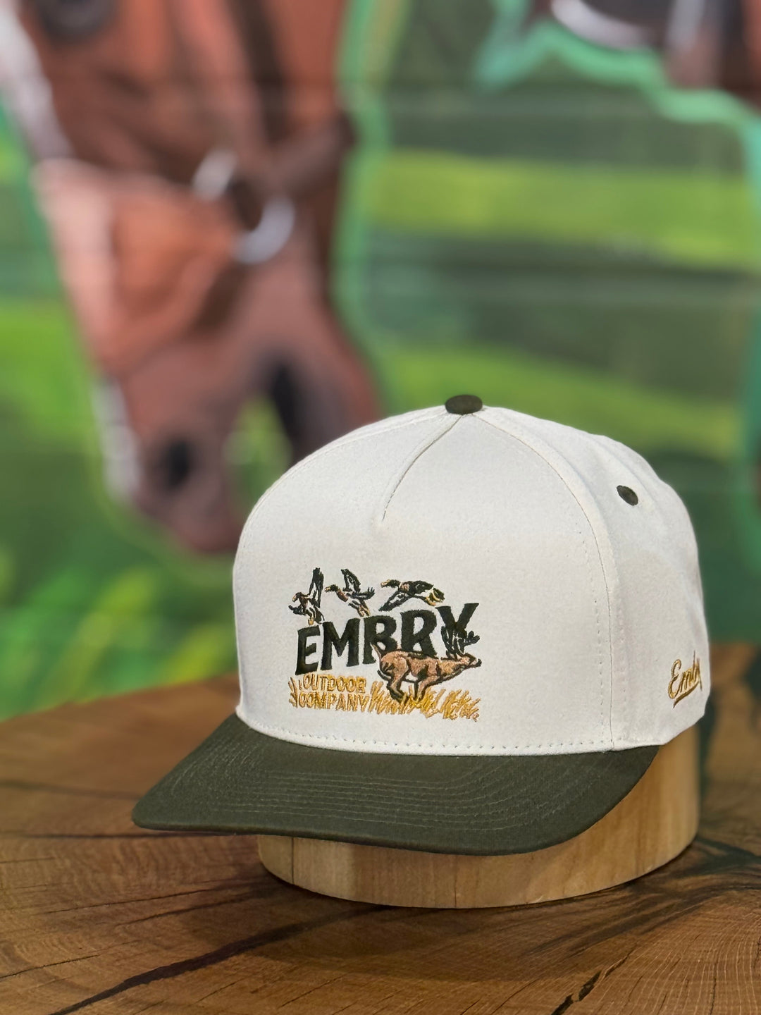 Embry Outdoors | Cream/Green Rut Cap