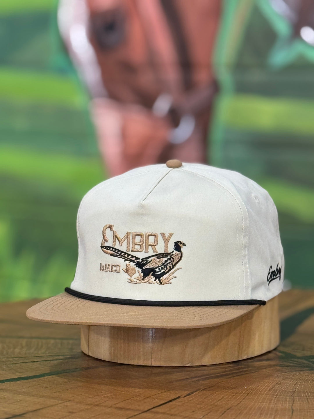 Embry Outdoors | Cream/Tan Rooster Rope Cap