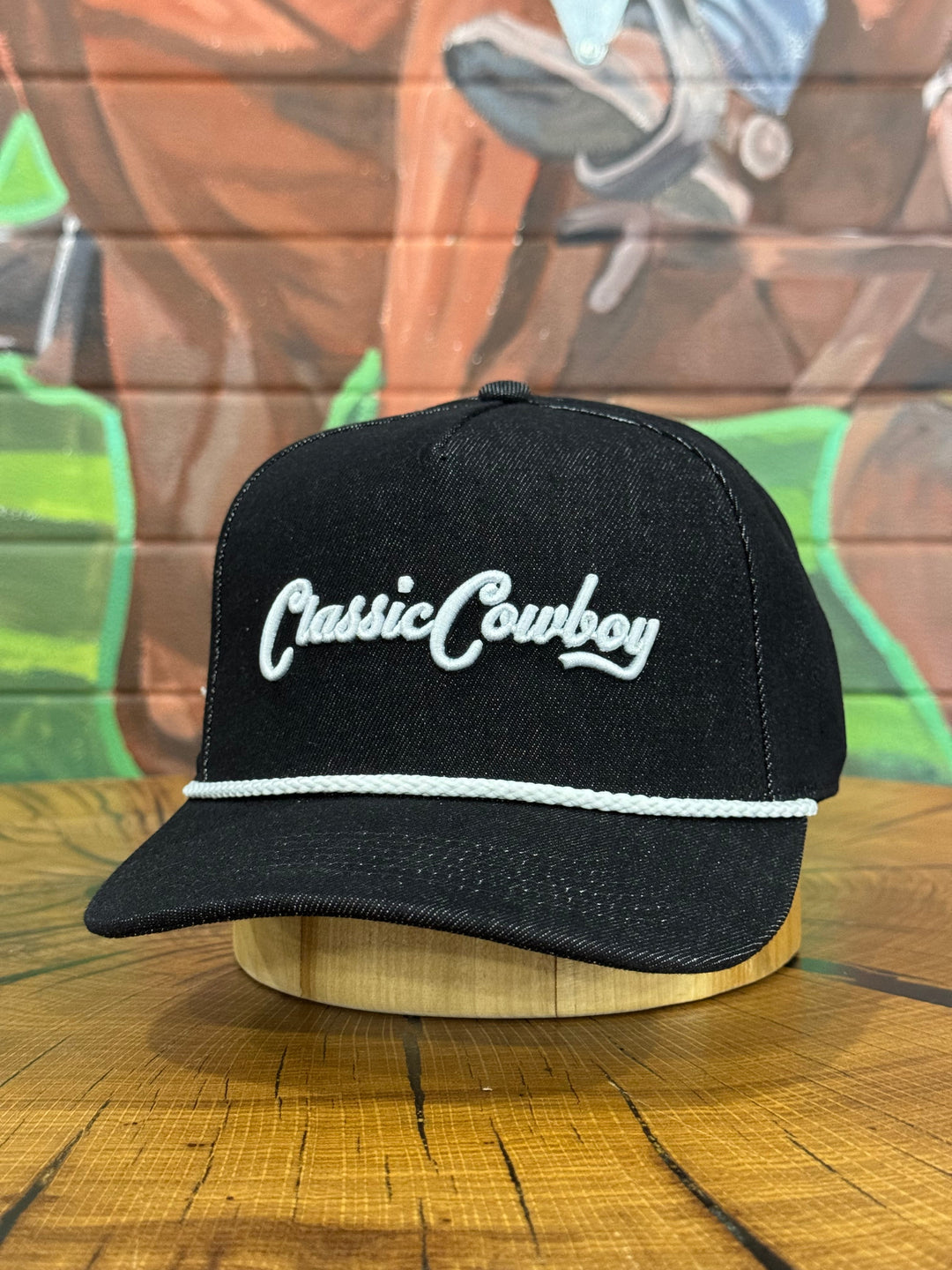 Classic Cowboy | The Black Denim Cap