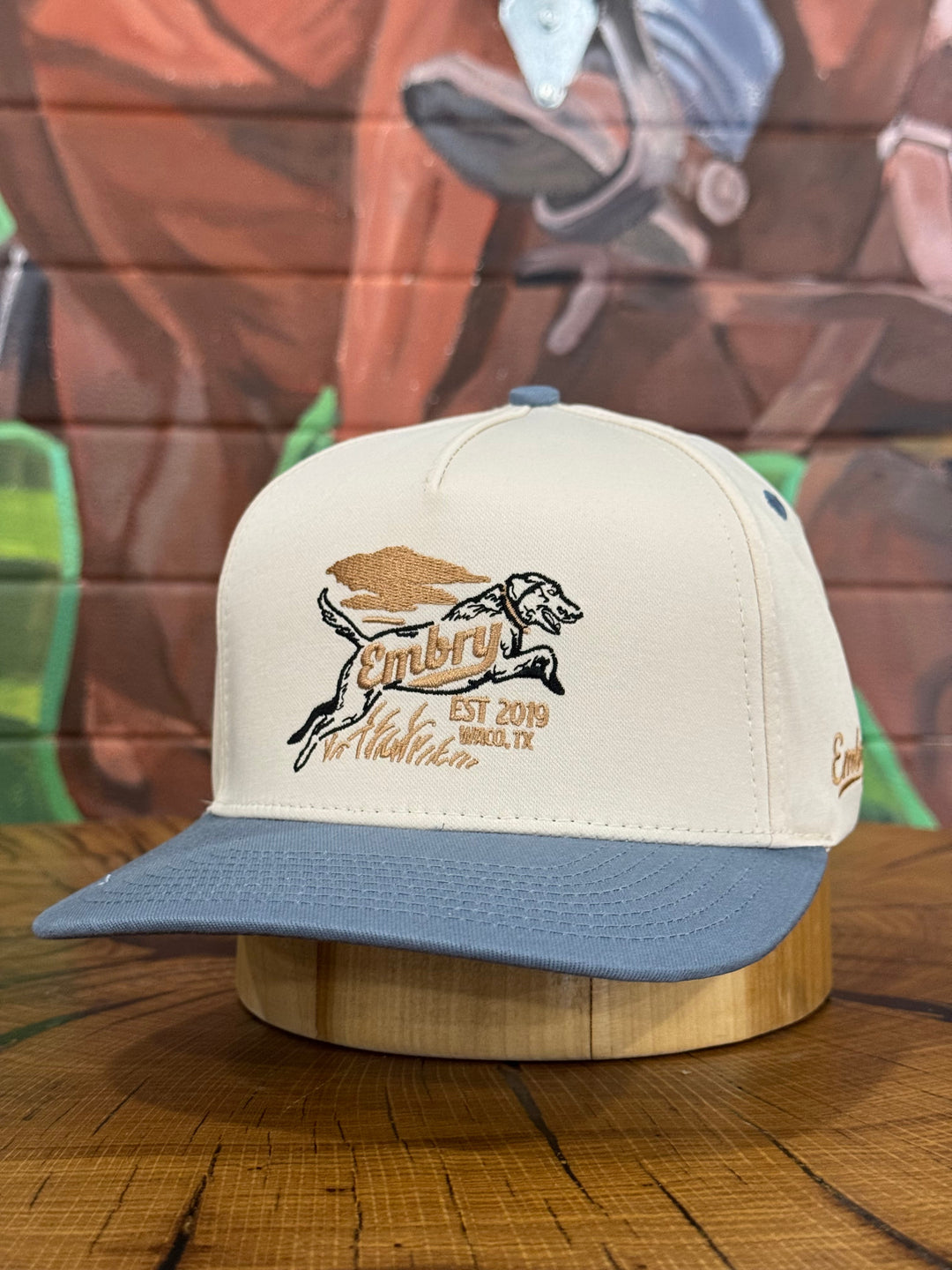 Embry Outdoors | Cream/Blue Retriever Cap