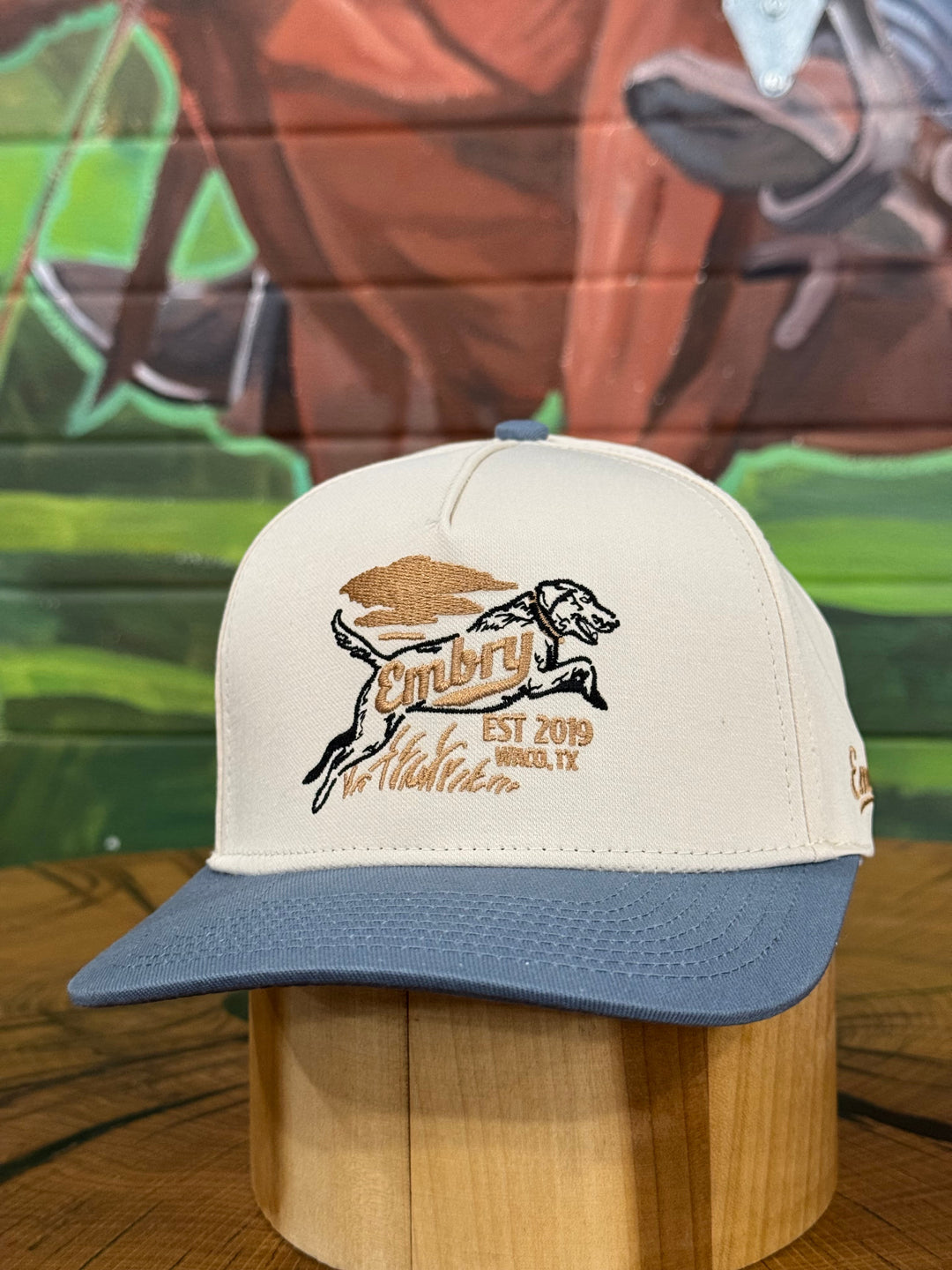 Embry Outdoors | Youth Cream/Blue Retriever Cap