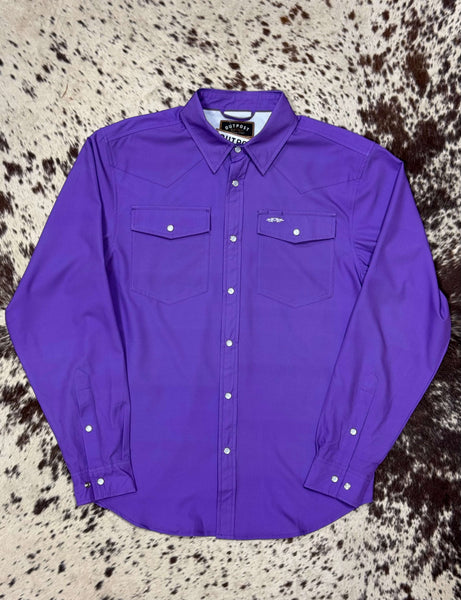 Outpost Performance Purple Pearl Snap LS Shirt – Outpost Western Store