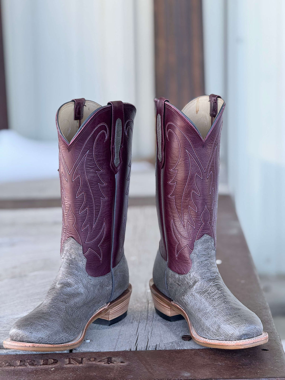 Fenoglio Boot Co. | Serpentine Smooth Ostrich Boot