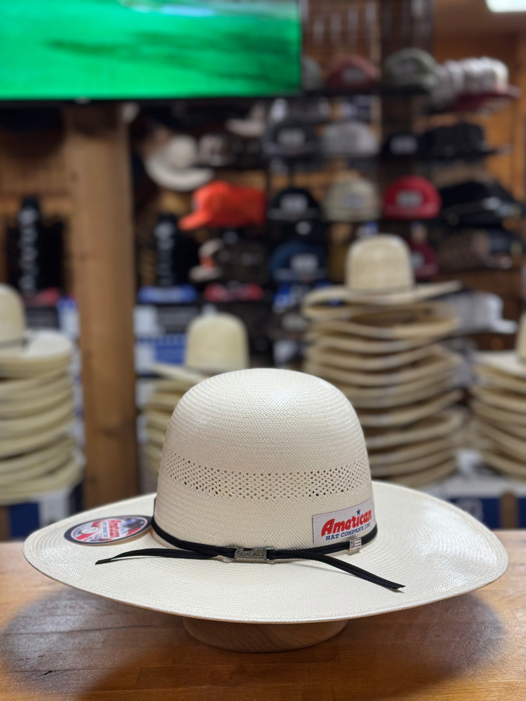 American Hat Co. | 7104  4 1/2" Straw Cowboy Hat | Left Side 