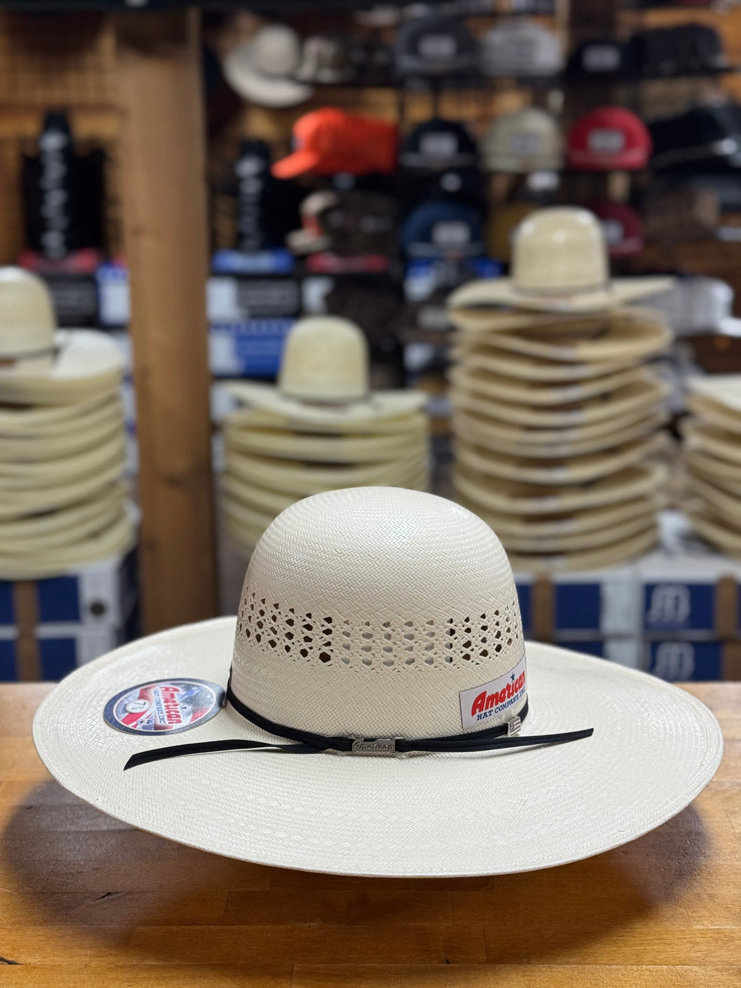 American Hat Co. | 7710 5" Straw Cowboy Hat | Left Side