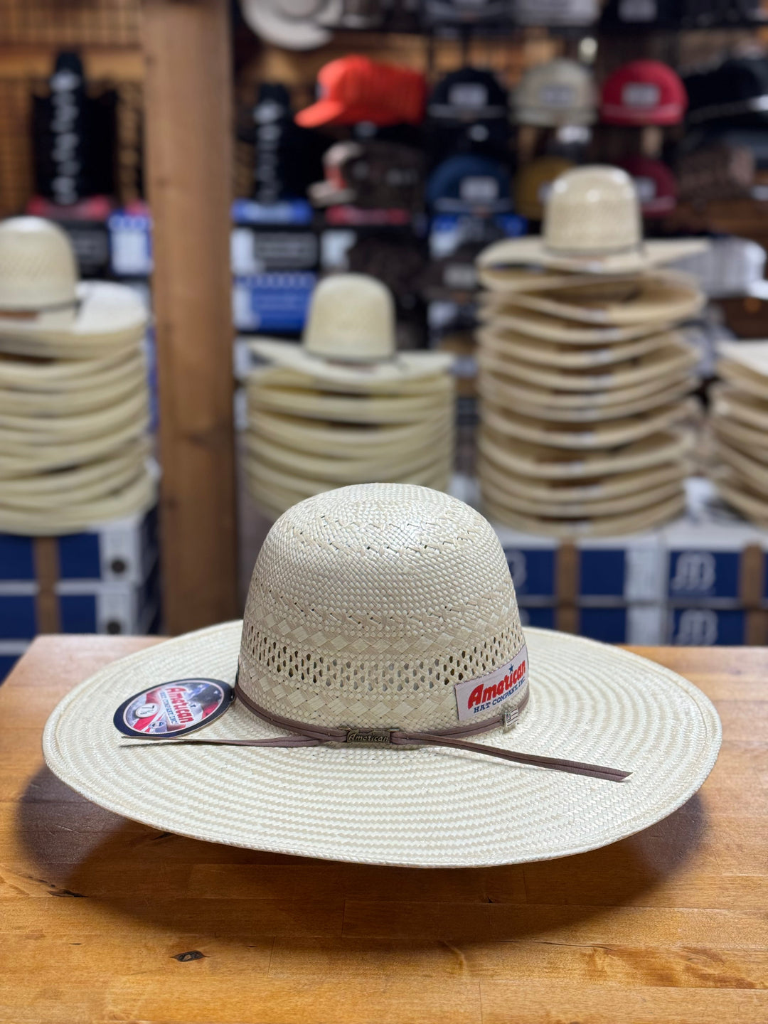 American Hat Co. | 845 5" Poli Rope Straw Cowboy Hat | Left Side