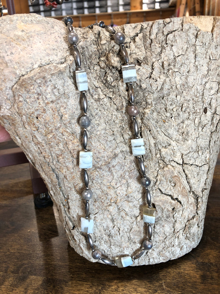 Rustic Rose Jewelry | 24” Moonstone Mix Necklace-2