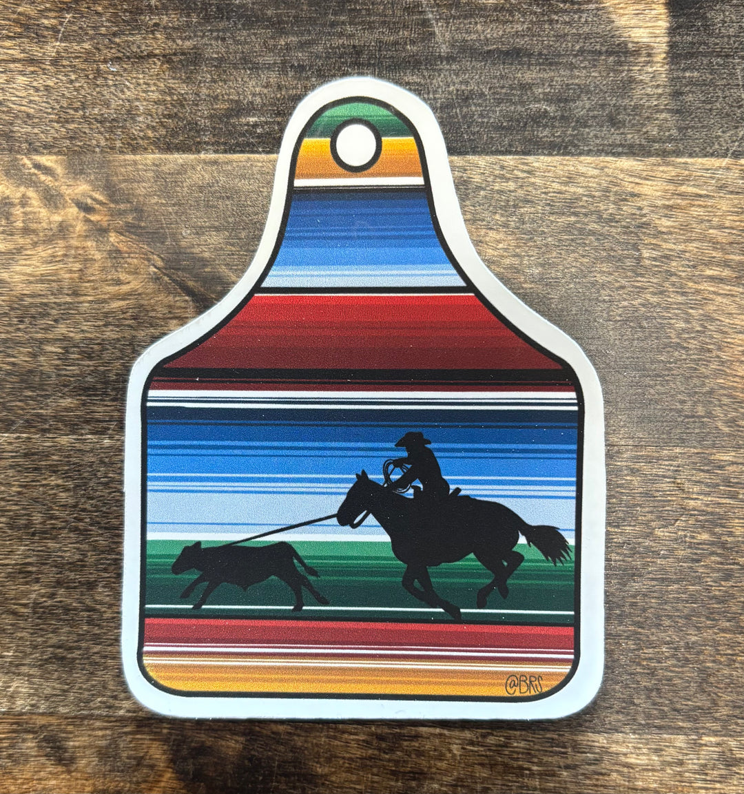 Bison Range | Serape Roper Tag Sticker