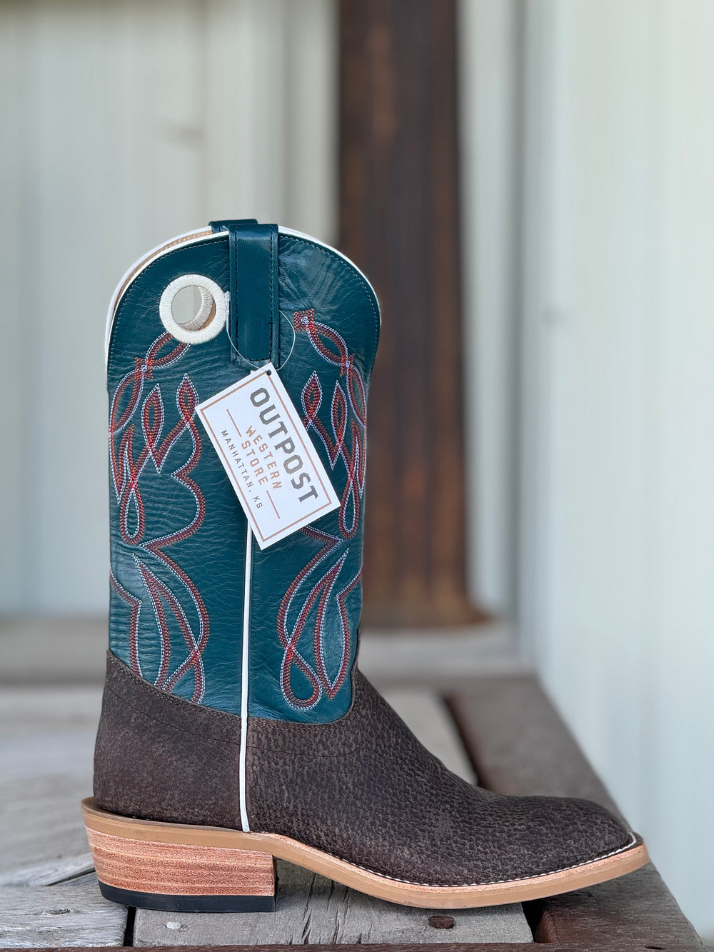 Olathe Boot Co. | Charcoal Boar Boot | Side View