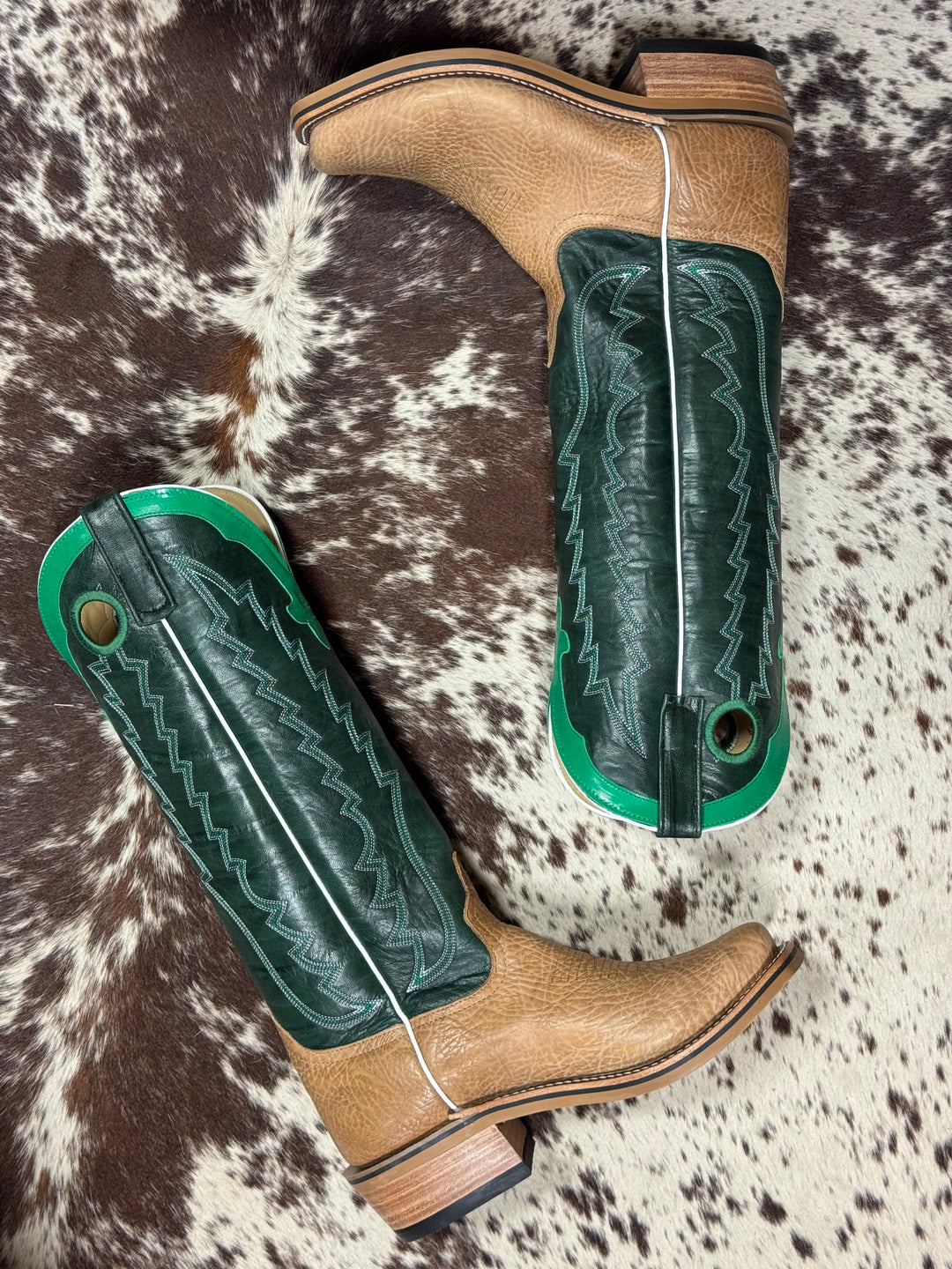 Olathe Boot Co. | Bull Tan Shrunken Shoulder Tall Top Boot