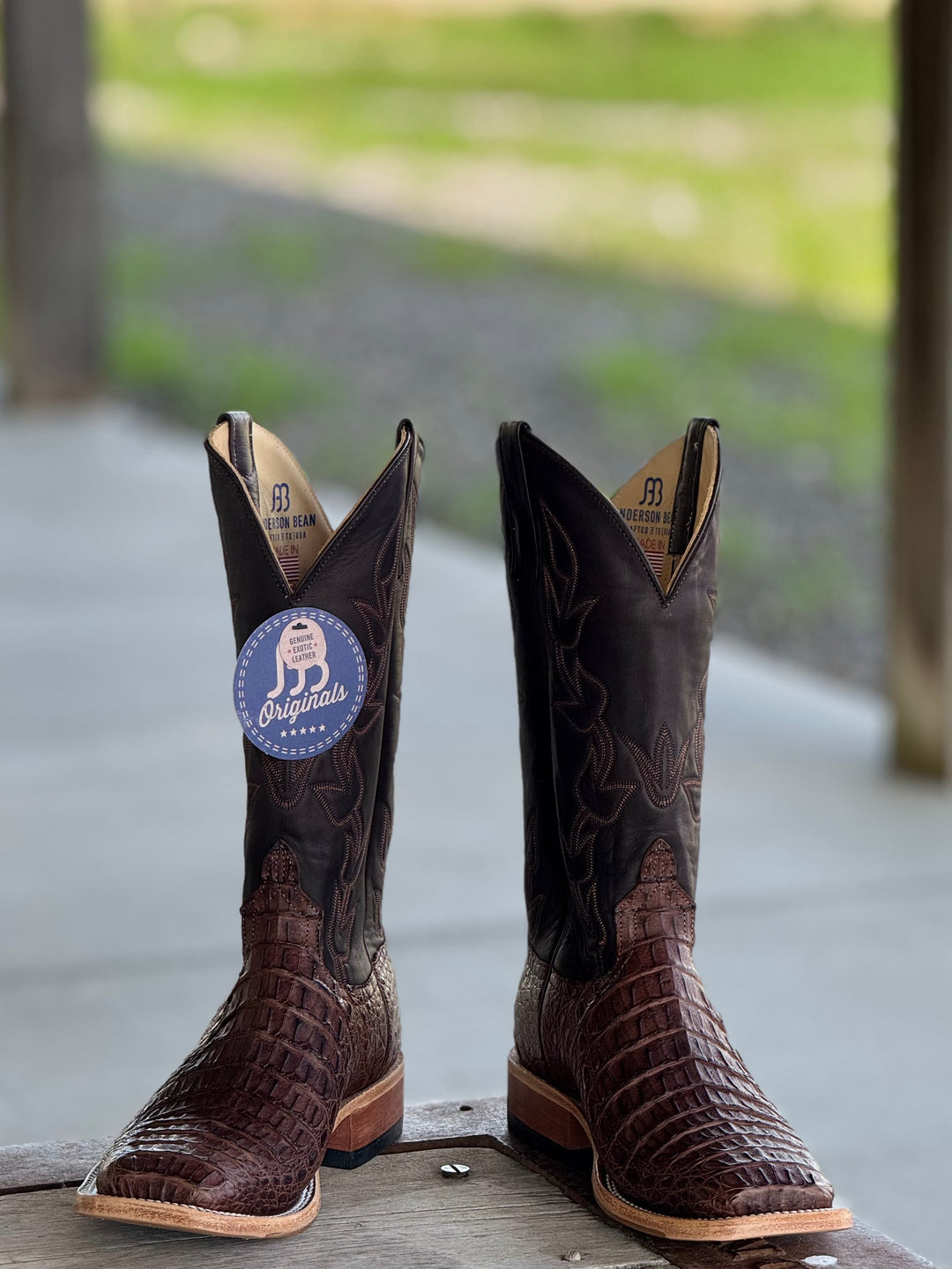 Anderson Bean | Brown LUX Hornback Caiman Boot