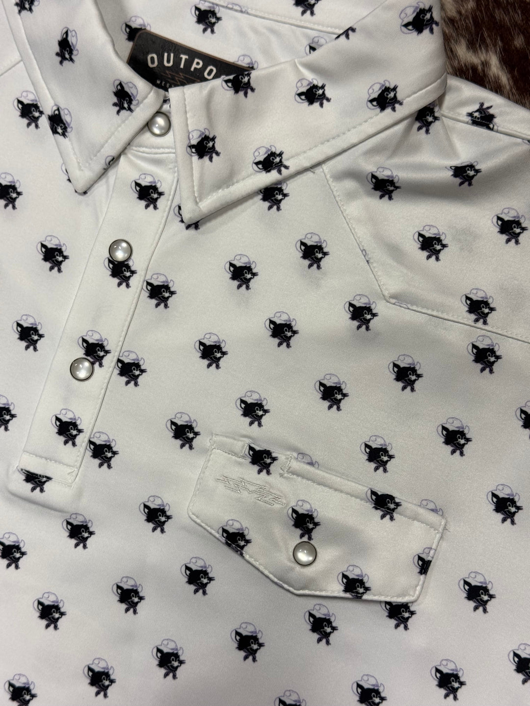 Cowpuncher Willie Performance Pearl Snap Polo Shirt | Front Pocket