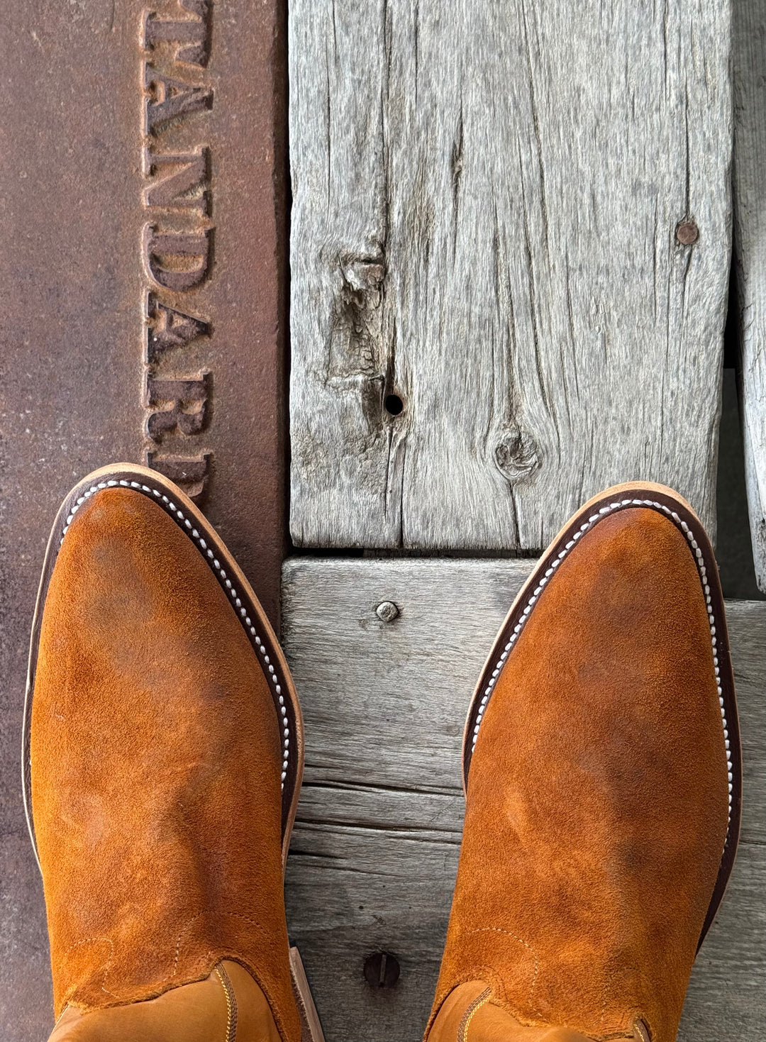 Olathe Boot Co. | Wheatbuck Waxy Kudu Roughout Boot