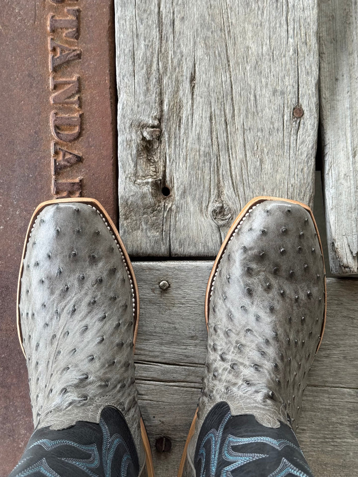 Horse Power Top Hand | Serpentine Bruciato TK Toe Ostrich Boot | Toe View