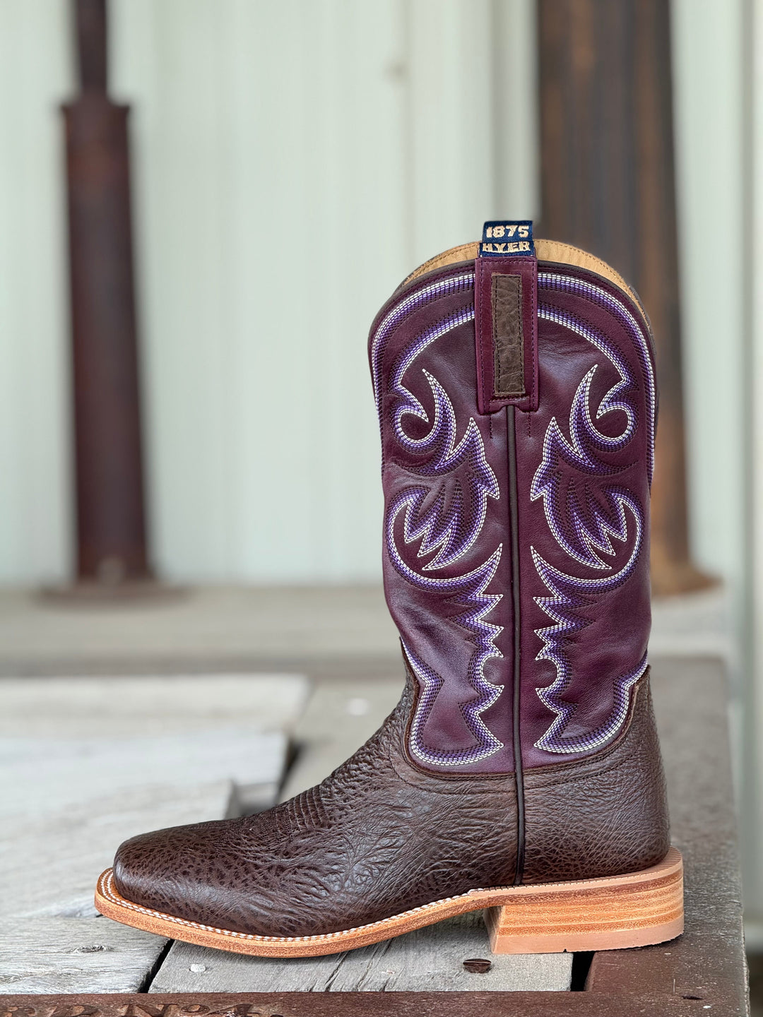 HYER Boot Co. | Sawyer Cafe Bull Hide Boot | Side View