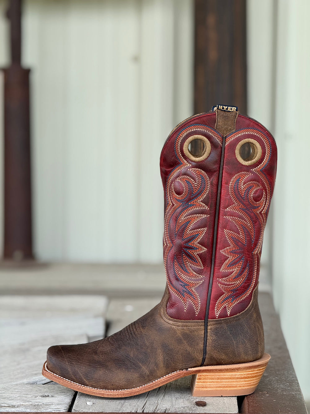 HYER Boot Co. | Riley Tobacco Shrunken Shoulder Boot | Side View