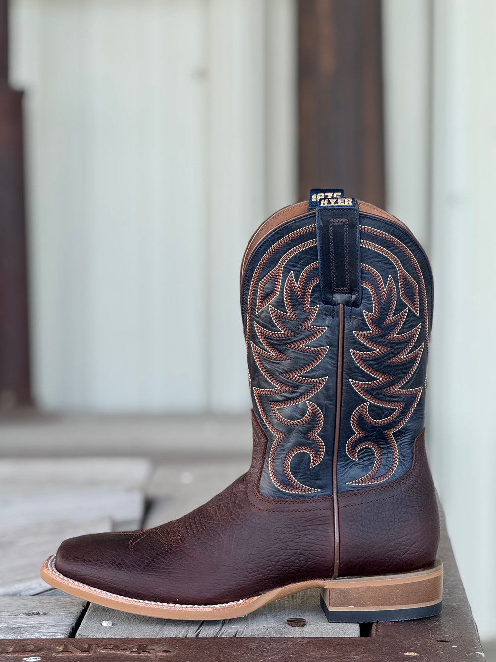 HYER Boot Co. | Clyde Pebbled Walnut Boot | Side View