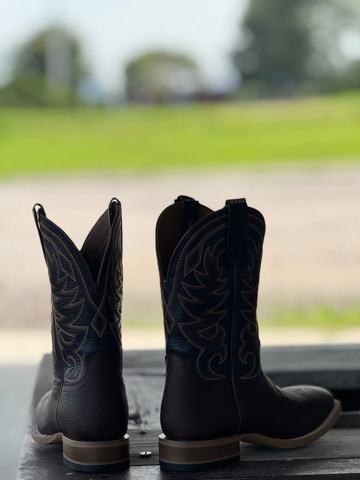 HYER Boot Co. | Clyde Pebbled Walnut Boot | Back View