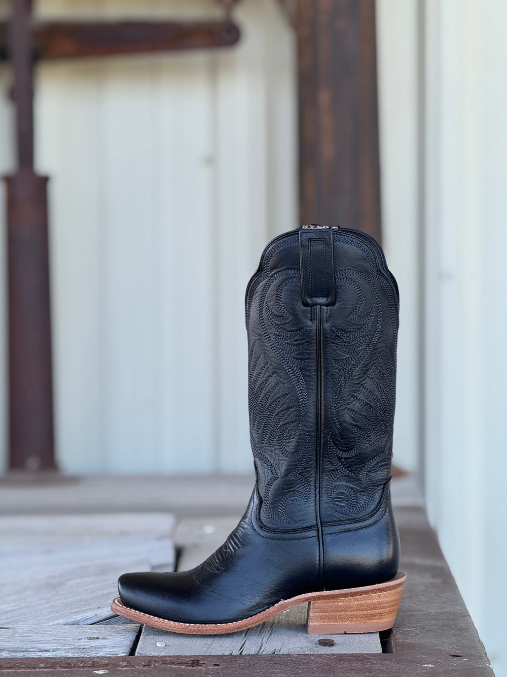 HYER Boot Co. | Leawood Black Top-Shelf Cowhide Boot | Side View