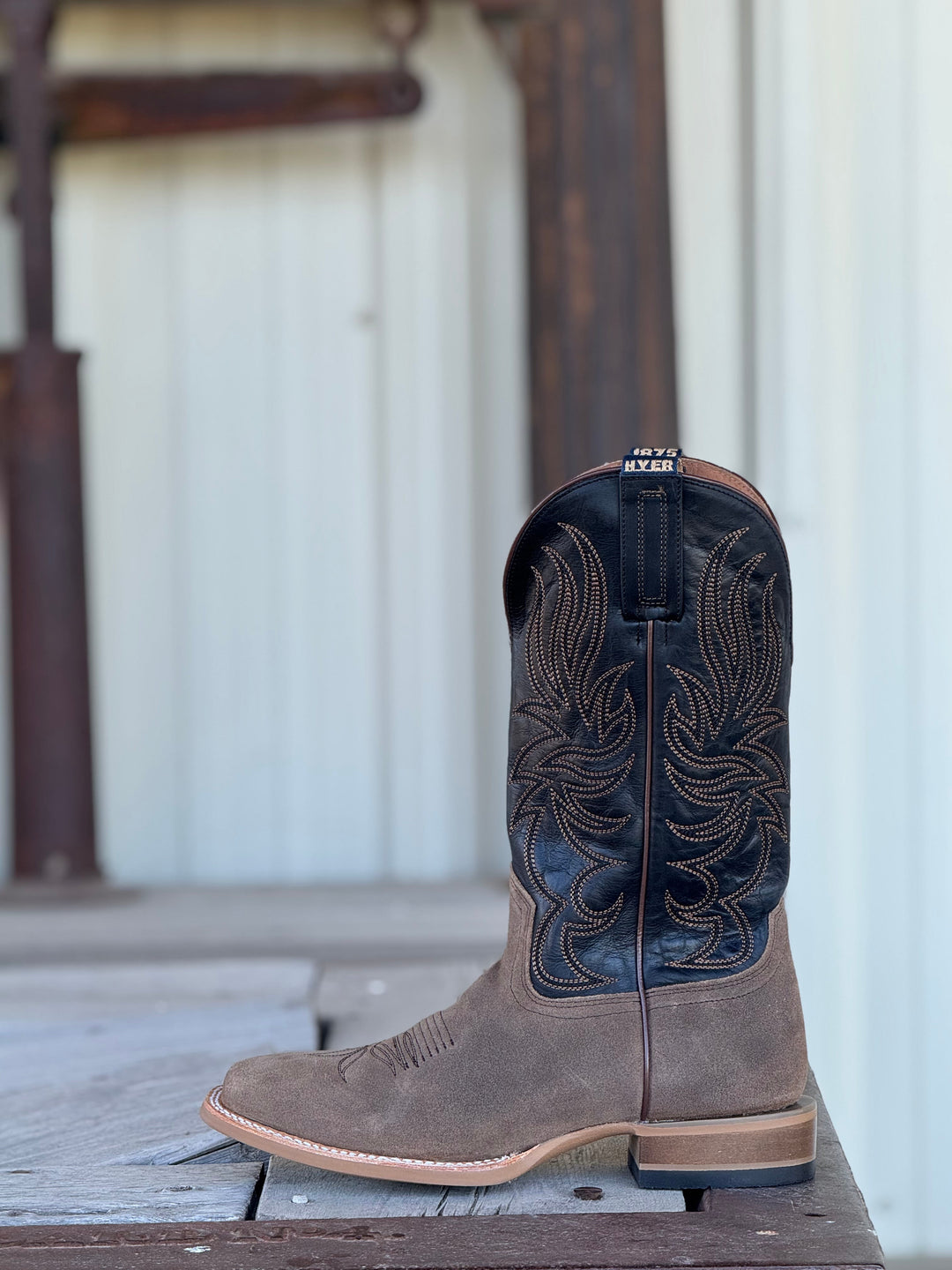 HYER Boot Co. | Axtell Taupe Suede Boot | Side View