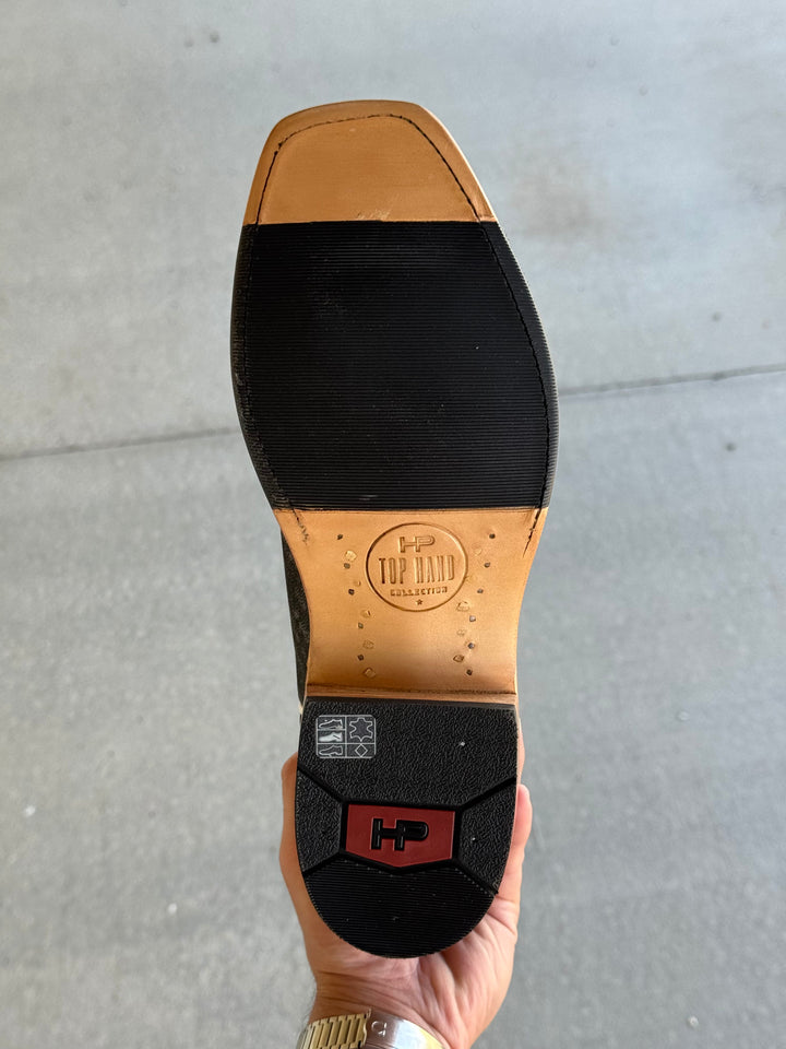 Horse Power Top Hand | Grey Safari Elephant TK Toe Boot | Hybrid Sole