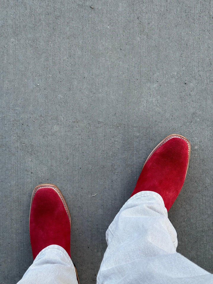 Fenoglio Boot Co. | Red Arizona Roughout Boot