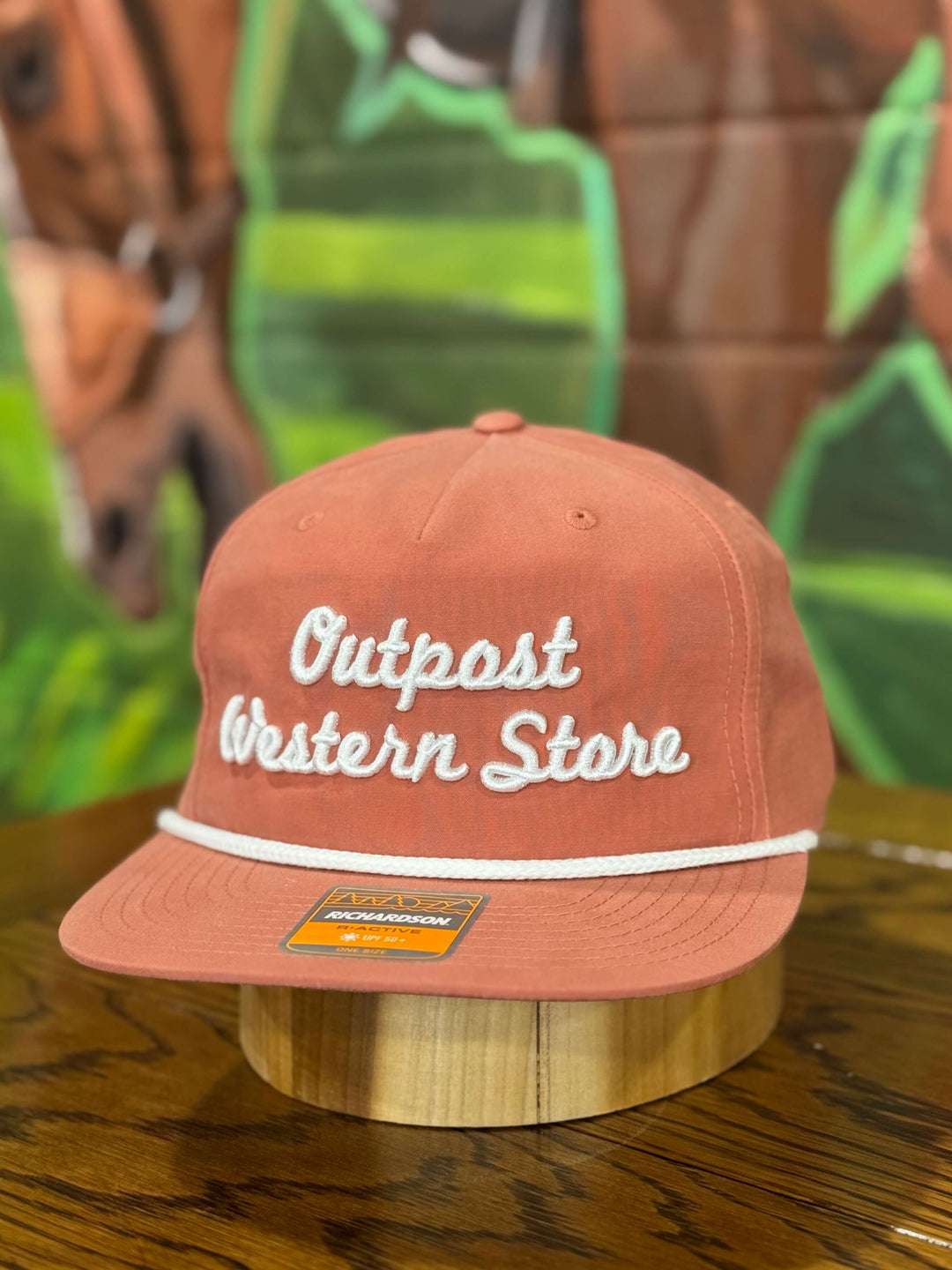 Outpost Richardson Script Rope Cap | Salmon/White Rope