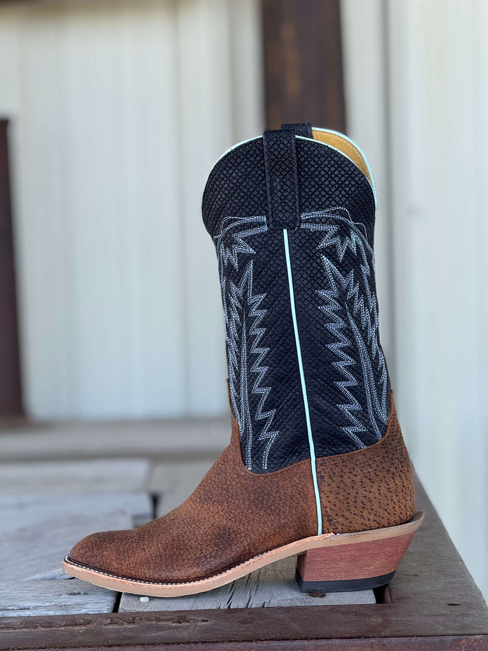 Anderson Bean | Havana Tag Boar SQ Toe Boot | Side View