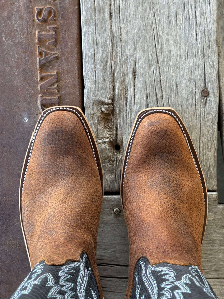 Anderson Bean | Havana Tag Boar SQ Toe Boot | Toe View